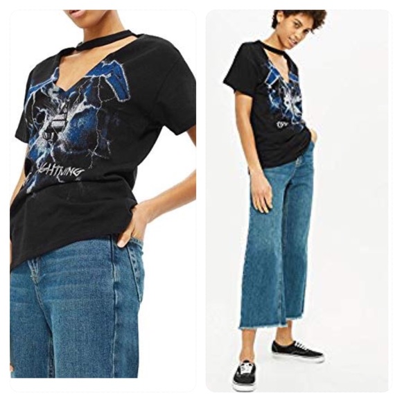 Topshop Tops - New! Topshop by and Finally Metallica Choker Tee
